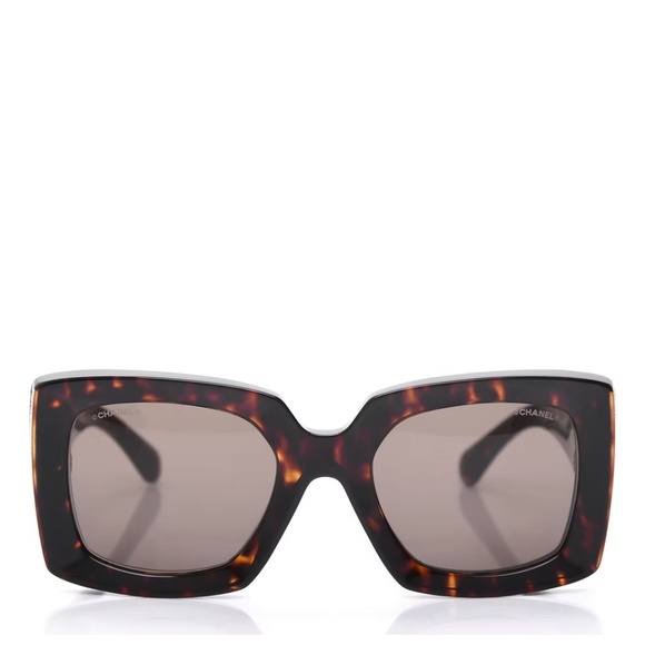 Chanel Acetate Rectangle Sunglasses 5435 Tortoise - Picture 2 of 6